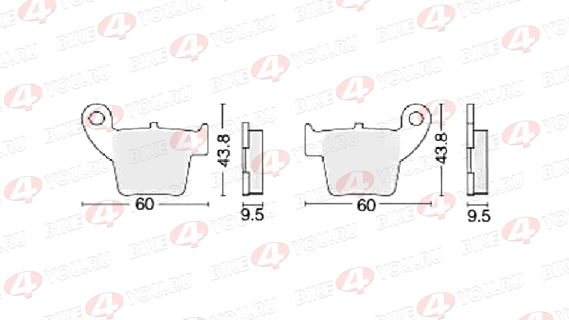 Колодки тормозные дисковые №20 X-TECH (semi-metallic) полуметаллические