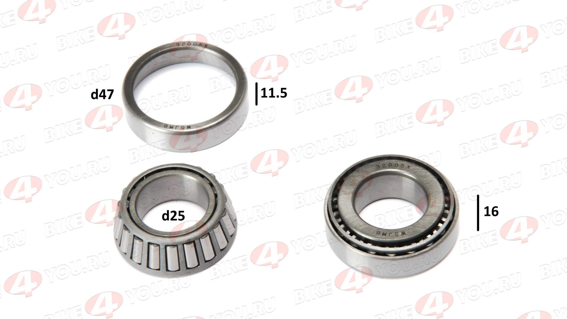 Подшипник рулевой колонки  ТТ250  (комплект) 